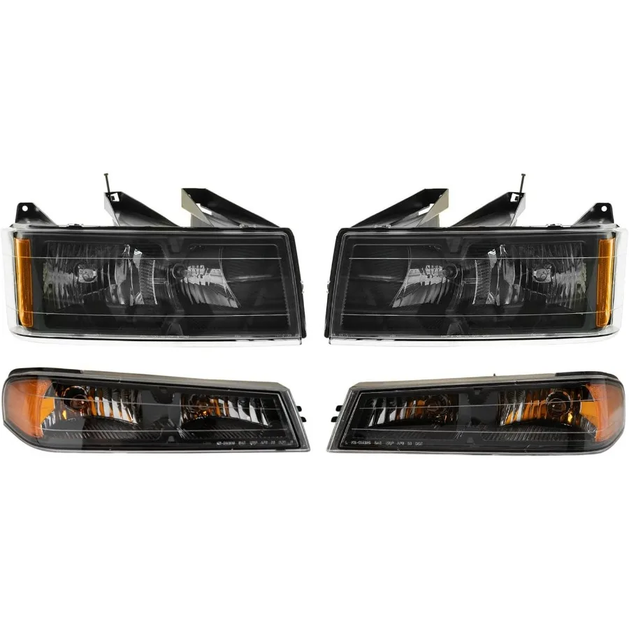 

4 Piece Driver & Passenger Side Headlight Parking Light Assembly Set Compatible with 2004-2012 Chevy Colorado GMC Canyon 2006 Is