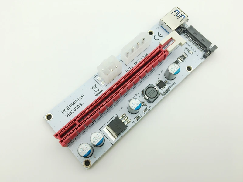 Riser White 008S NGFF M.2 PCIE PCI-E 1X 2X 4X 8X 16X USB 3.0 Adapter Card 60cm Data Cable for BTC Mining Bitcoin Miner Antminer