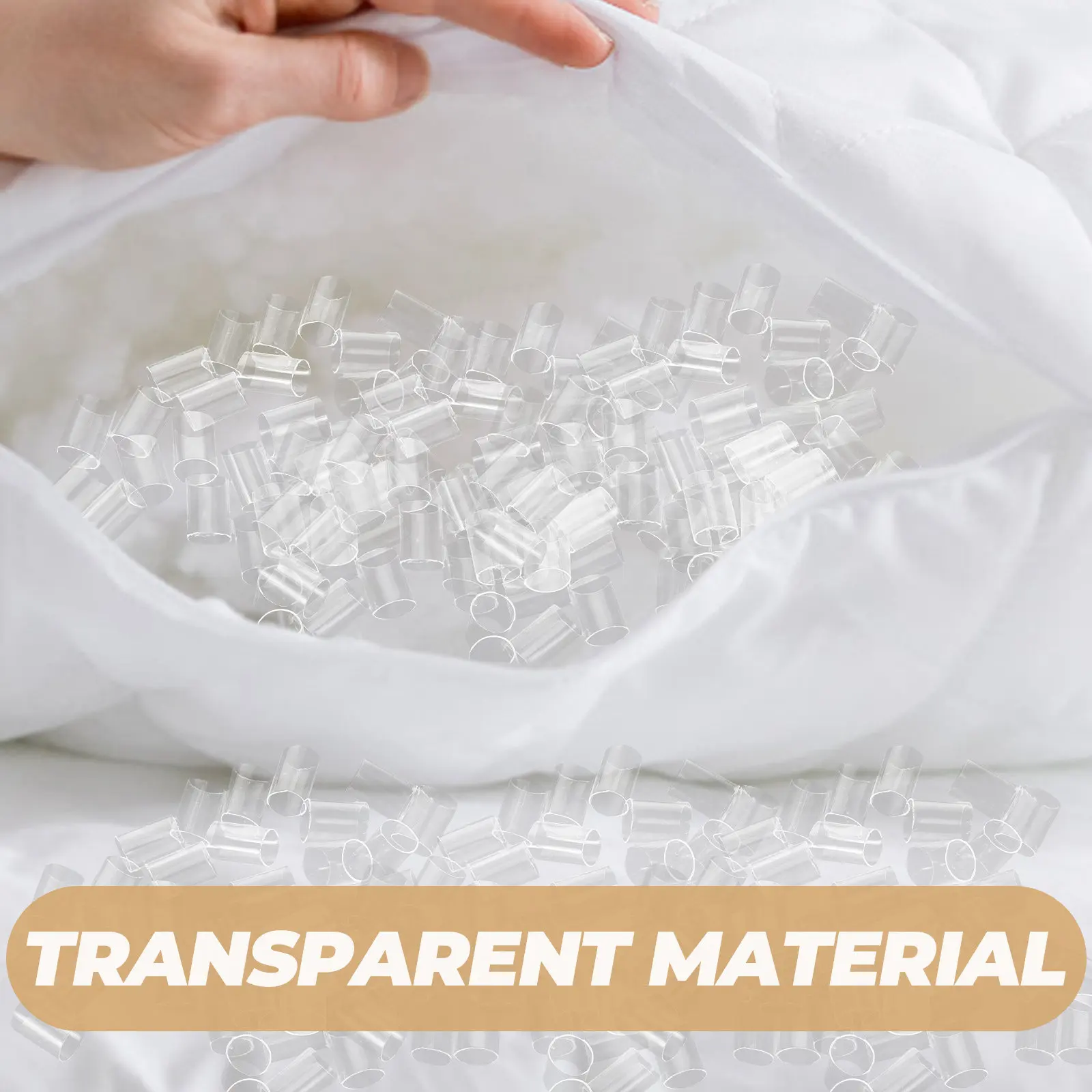 

1Pack Transparent Pe Tube Pillow Filling Adjustable Elastic Pillow Stuffing for Neck Support Breathable Comfortable Throw Sofa