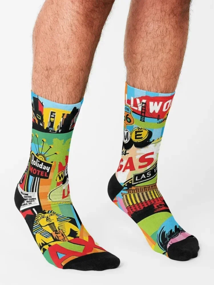 Las Vegas Socks floral with print ankle Boy Child Socks Women's