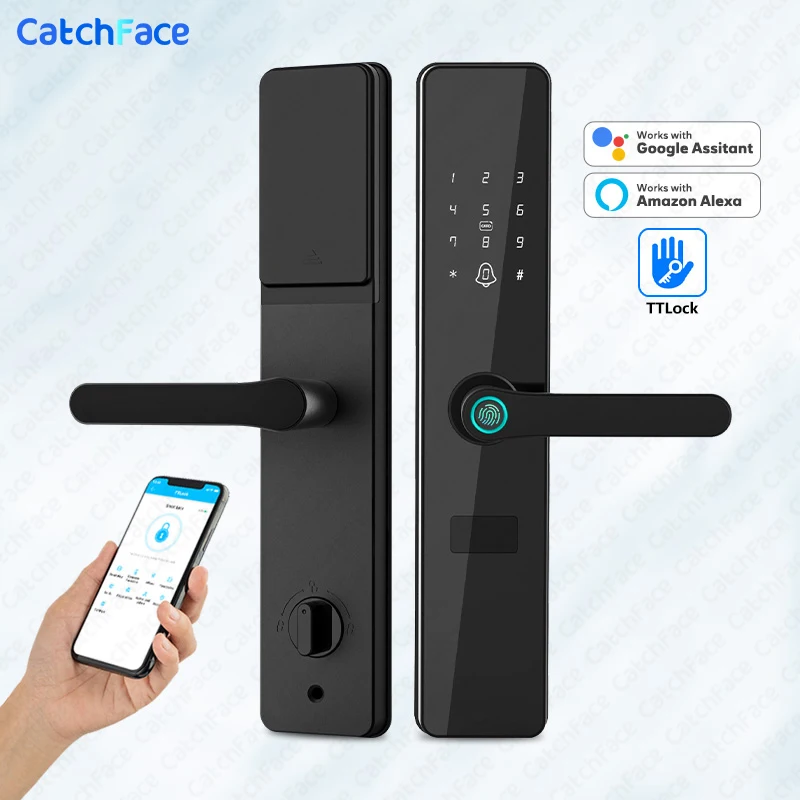 TTLock Smart Fingerprint Door Lock Wifi APP Lock Bluetooth Unlock Security Intelligent Lock Biometric Electronic Door Lock