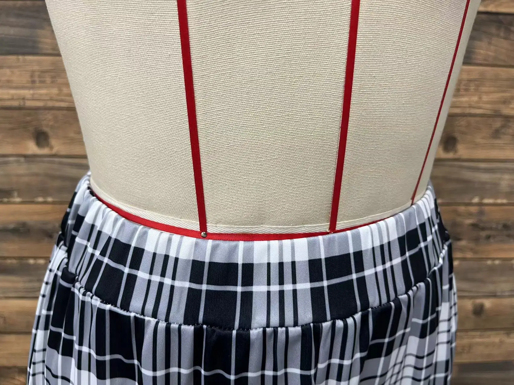 Plaid Pattern Straight Leg Pants Casual  Versatile High Waist Pants For Spring  Summer Women's Clothing