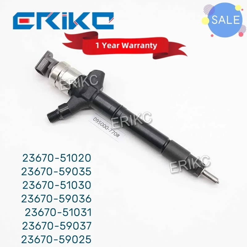 095000-7700 Auto Parts Injector 095000-7701 23670-59035 Engine Fuel Injector 23670-51030 Common Rail 23670-59036 for Toyota