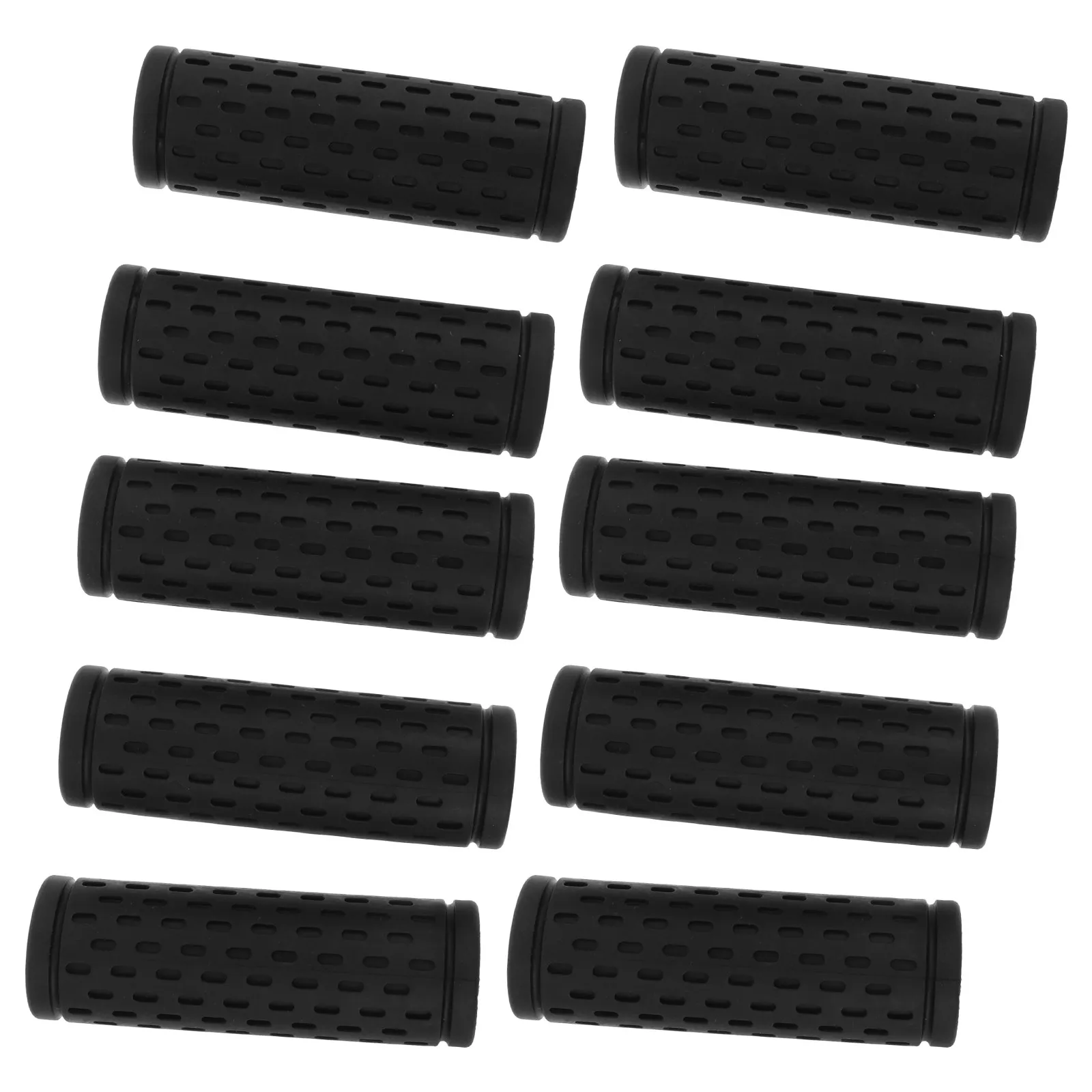 

10Pcs Mountain Bike Handlebar Grips Non-Slip Rubber Ergonomic Bicycle Grips for Long Rides All Stability Bike
