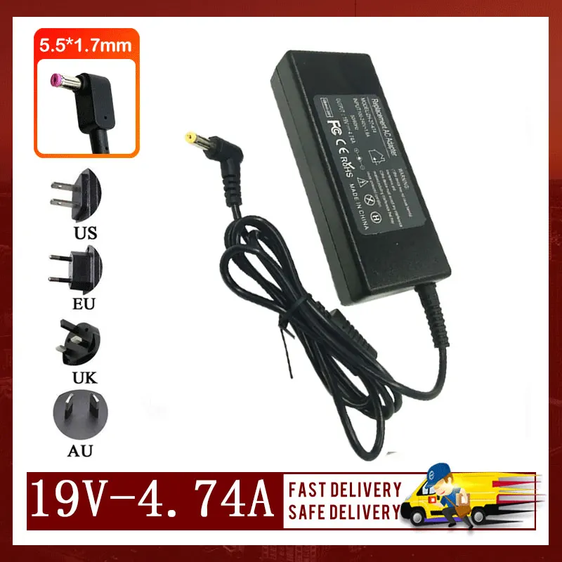 Nieuwe 19V 4.74A 5.5X1.7Mm 90W Ac Adapter Voor Acer Aspire 5750G 5755G Laptop voeding