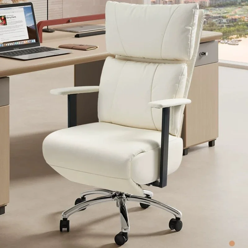 Cadeira de Escritório Ergonômica e Confortável para Computador, Conferência e Relaxamento, Cadeira de Escritório Nórdica Moderna e Luxuosa, Mobiliário