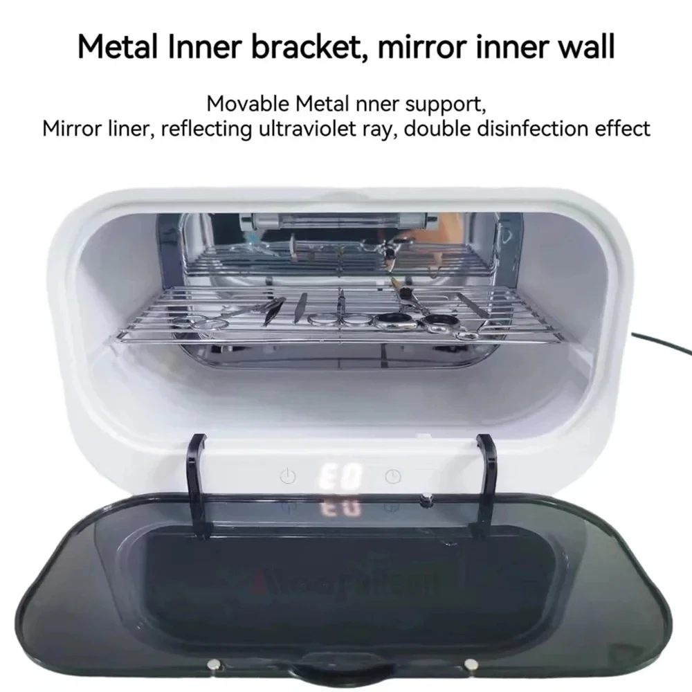 Stérilisateur à la lumière UV pour outils de salon, boîte d'armoire, désinfectant à l'ozone ultraviolet, outils pour ongles, outils de beauté et de coiffure