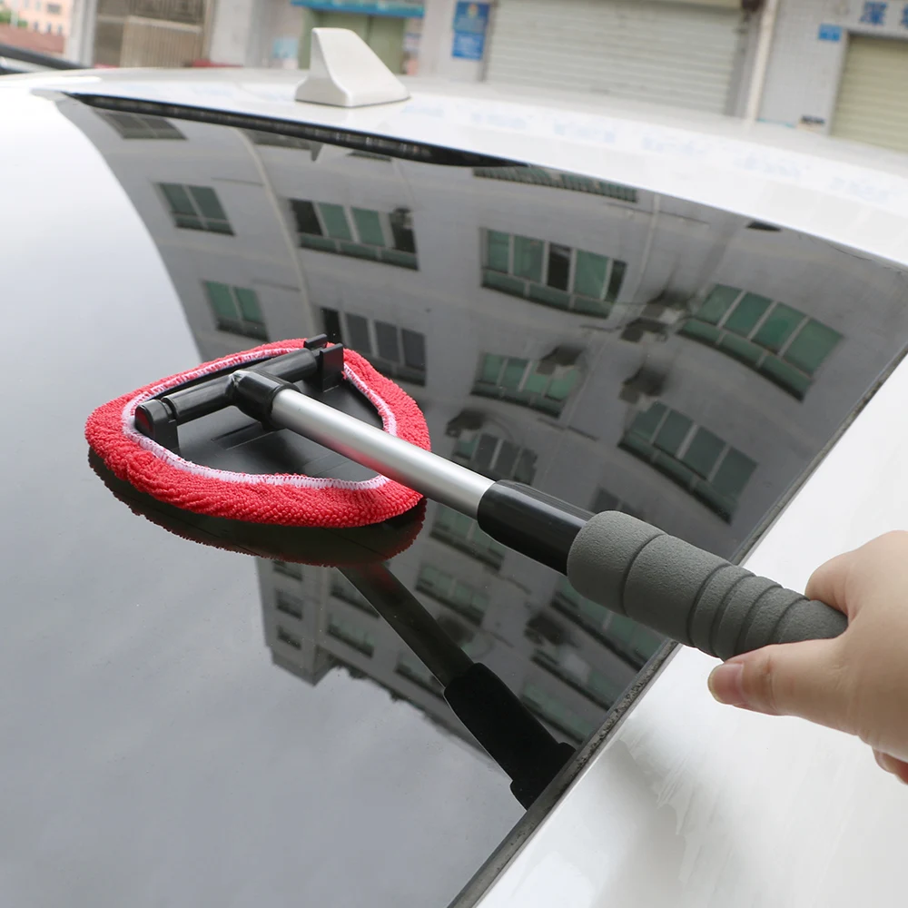 Eliminador de niebla de raspado de ventanas, limpiador telescópico de vidrio, cepillo de limpieza de parabrisas de coche
