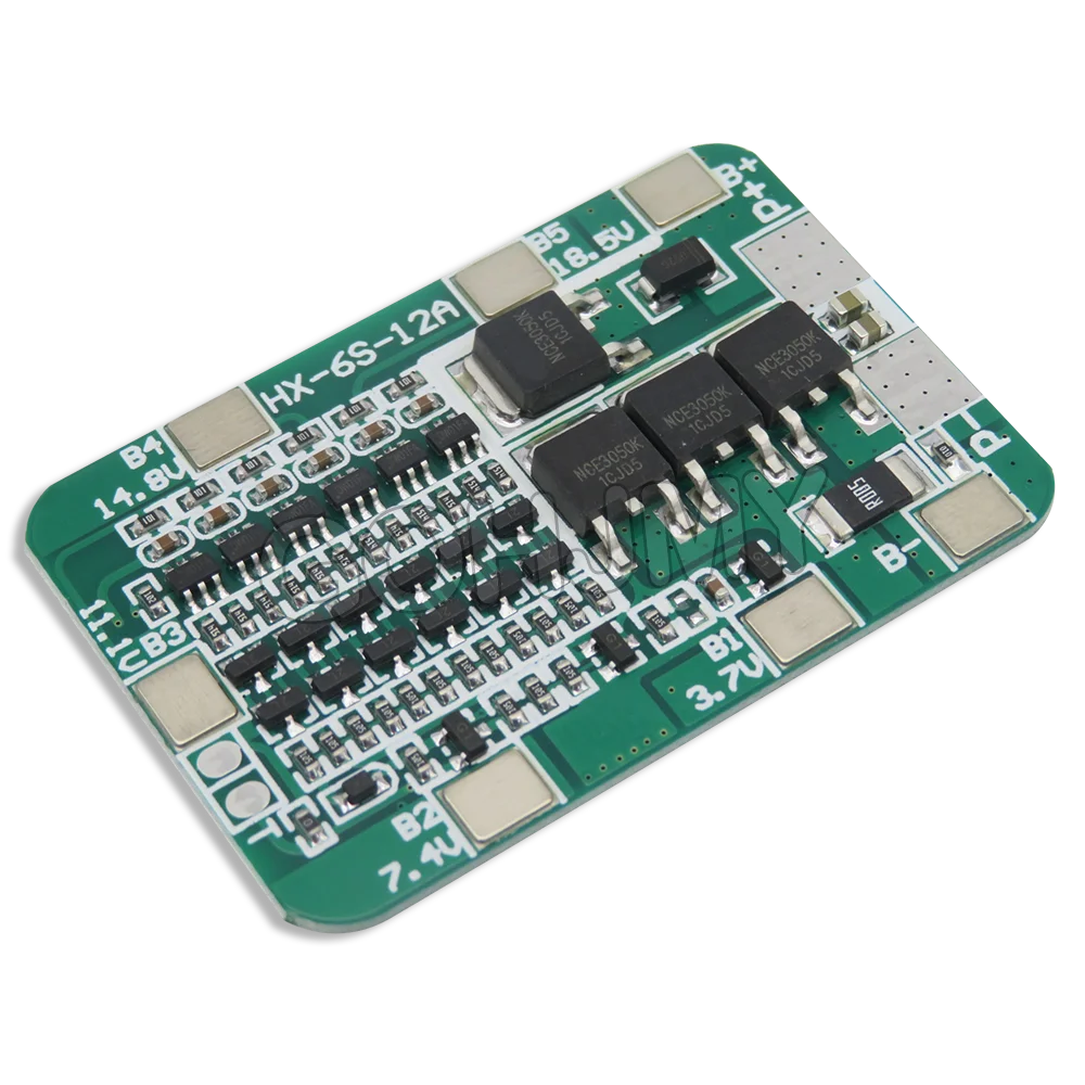 1PCS 6S  For 6 Pack 18650 Li-ion Lithium Battery Cell Module DIY Kit 15A 24V PCB BMS Protection Board new  