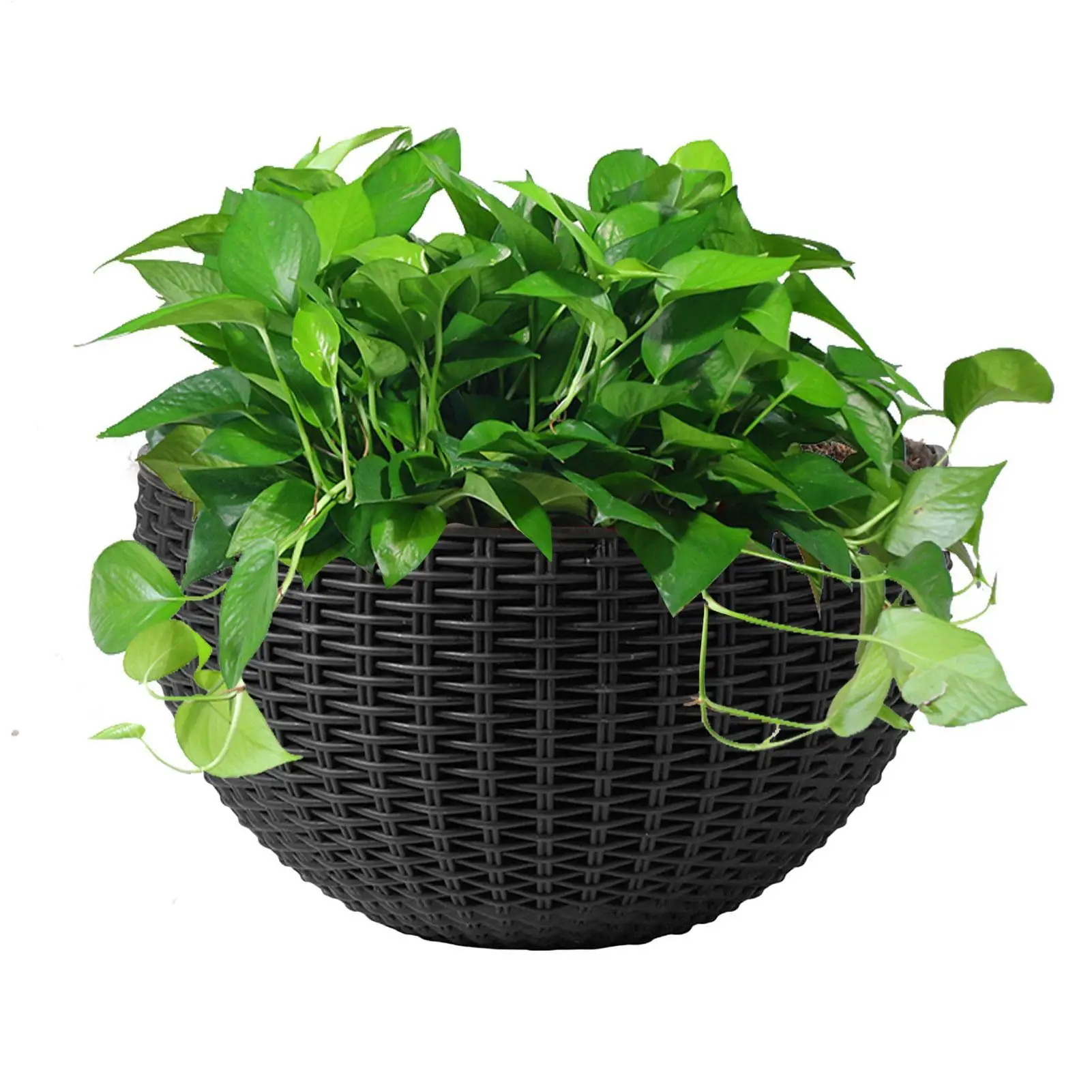 Hand Exquisite Wall-mounted Plastic Basket Indoor Outdoor Storage Flower Pot Plant Container Home Living Room Decoration