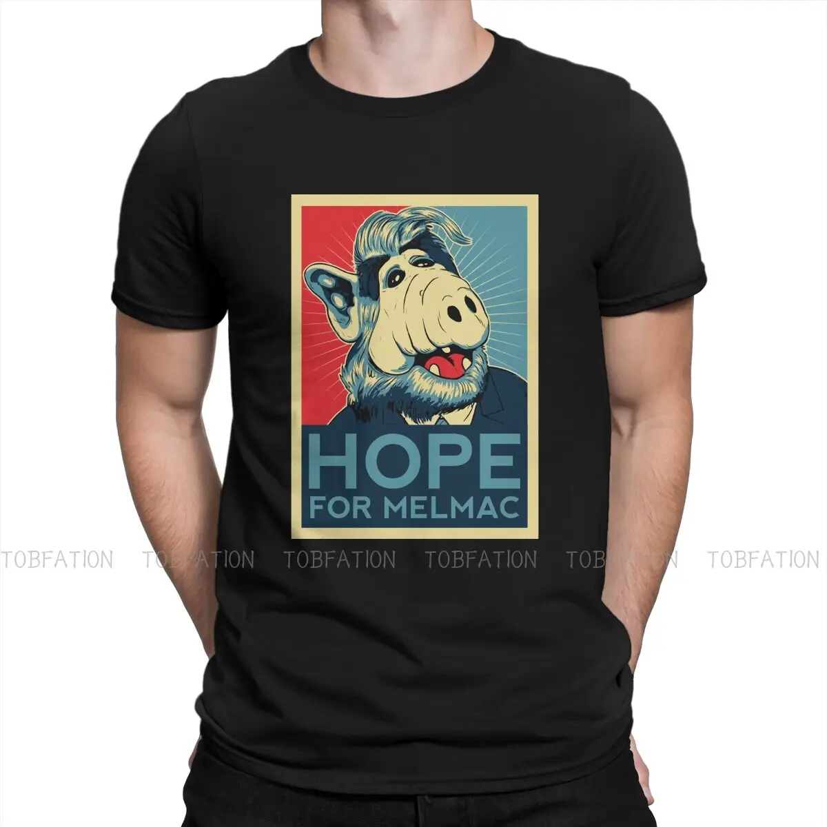 Graphic Hope for Melmac Art Classic  Fashion TShirts Alf TV Men Graphic Fabric Tops T Shirt Round Neck Big Size