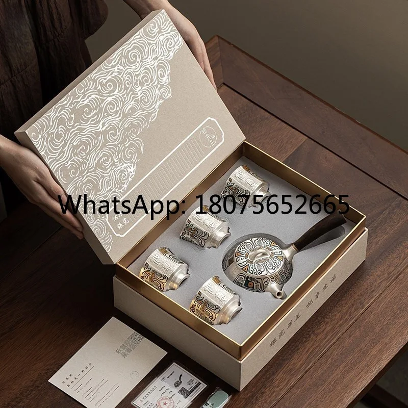 Forbidden city cultural and creative silver-plated teapot tea set - housewarming gift & souvenir