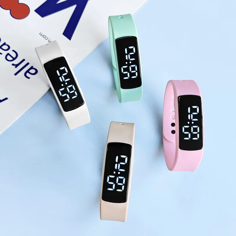 2026 New Women Silent Vibration Watch Smart Waterproof Swimming Electronic Watch with Pedometer Timer Night Running Luminous