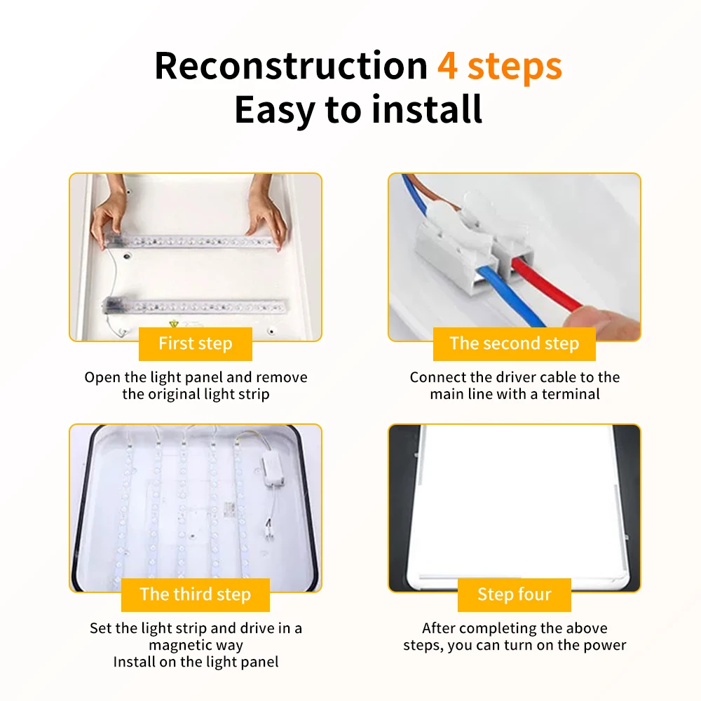 LED module bar 220v ceiling light LED panel 15W21W30W replacement LED light with 15cm41cm52cm living room bedroom ceiling light