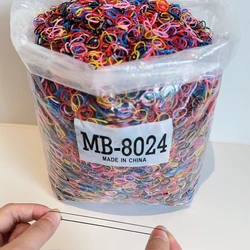 1000Pcs/bag Girls Colourful Disposable Rubber Band Hair Ties Headband Children Ponytail Holder Bands Kids Hair Accessories