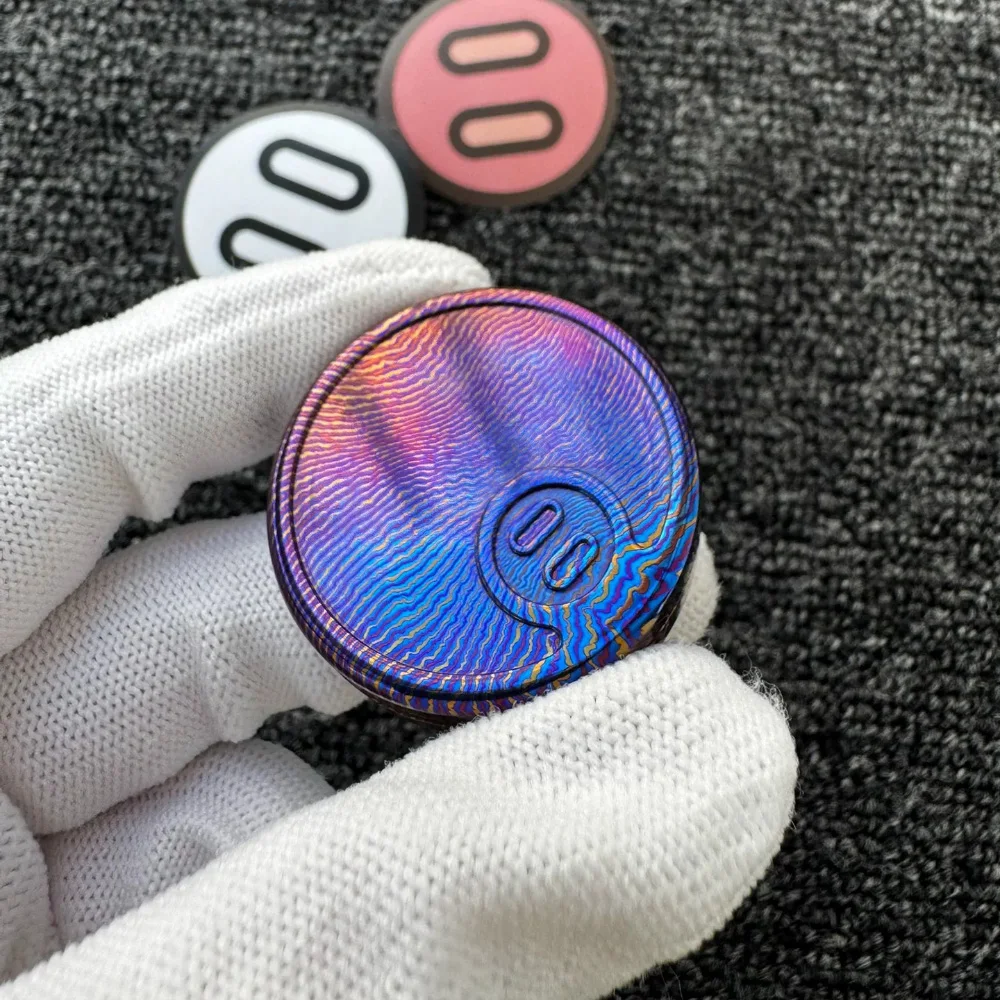 Pre-owned YEDC Timascus Haptic Coin Bidirectional Ratchet Coin Stress Relief Toy Anxiety Relief Gadgets EDC Pocket Toy
