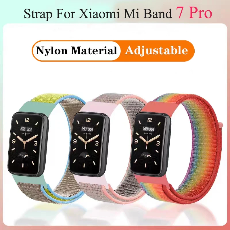 

Nylon Strap For Mi Band 7 Pro Strap Accessories Smart Replacement watchband Wristband correa bracelet for Mi Band 7 Pro