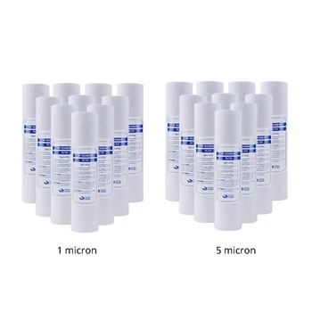 Filtre à eau universel en coton PP, cartouche filtrante, sédiment, livre d'eau, matériau en polypropylène, 10 pièces