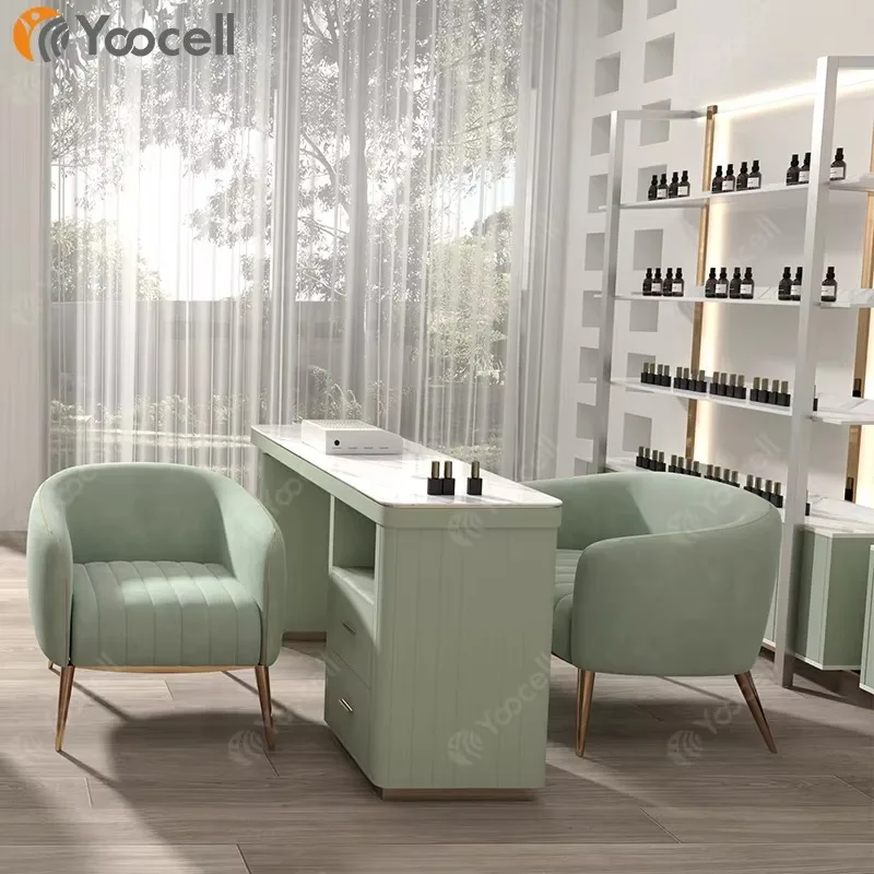 Beauty Salon Furniture Nail Tech Table Manicure Manicure Spa Table Set French Style Manicure Table Desk