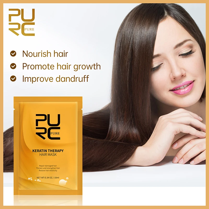 PURC Keratin Straightening Hair Mask Smoothing Hair Treatment Anti-Frizz Repair Damaged Hair Care Products