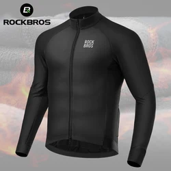 ROCKBROS Autumn Winter Fleece Cycling Jacket Waterproof Windproof Thermal Warmer Bicycle Jackets Sportswear MTB Road Bike Coats