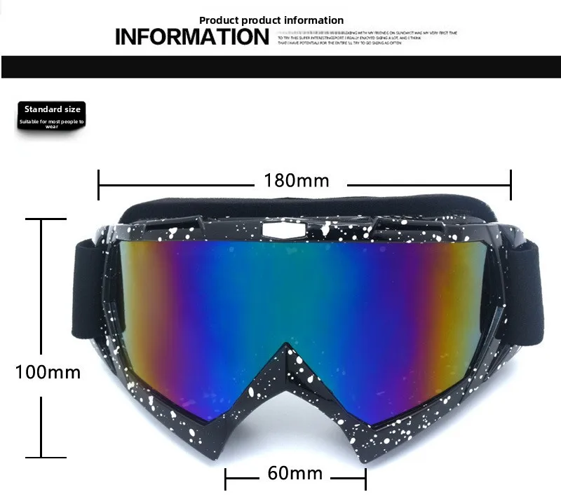يندبروف الترابية دراجة نارية نظارات في الهواء الطلق الغبار موتوكروس الحرب لعبة الصيد الدراجات نظارات التركيب #6