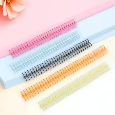 11Pcs Plastic Notebook Spines Office Bindings Beautiful Appearance Free Writing Manual Open Close Convenience Binding Spines