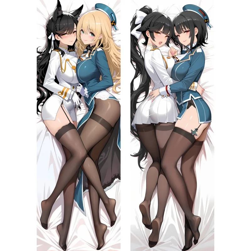 

Dakimakura Anime Hugging Body Pillow Cover Kantai Colletion Sisters Flower Takao Atago Double-Side Print 2WAY Pillowcase