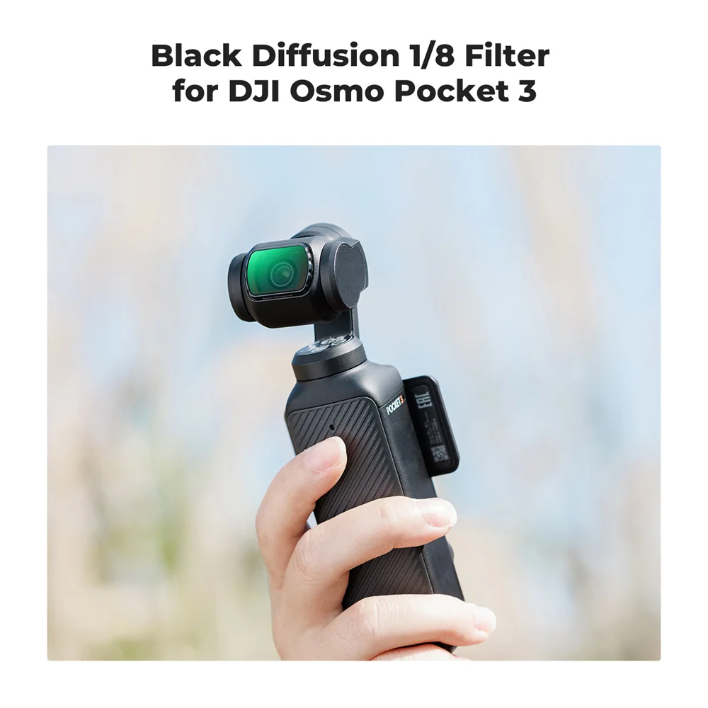 K&F Concept Magnetic Black Mist 1/8 Filter Black Diffusion Creative Mist Cinematic Effect Filters for DJI Osmo Pocket 3