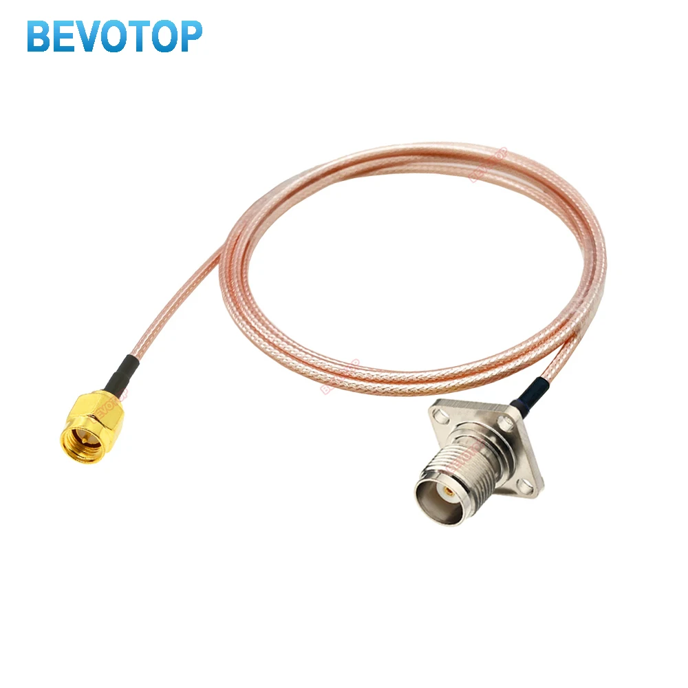 1 Uds TNC hembra montaje en Panel de 4 orificios a SMA/RP-SMA enchufe macho hembra Jack RG316 Cable RF extensión Coaxial puente coleta BEVOTOP