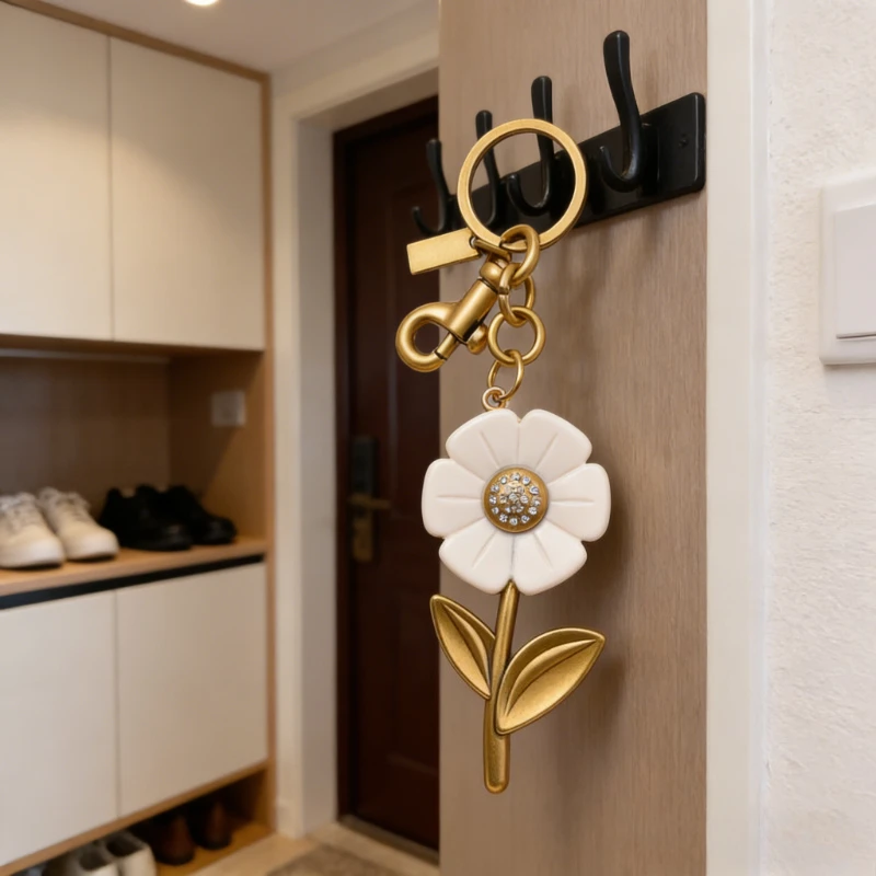 

Ins Popular Daisy Pendant Bag Charm DIY Jewelry Accessory Stylish Keychain Gift