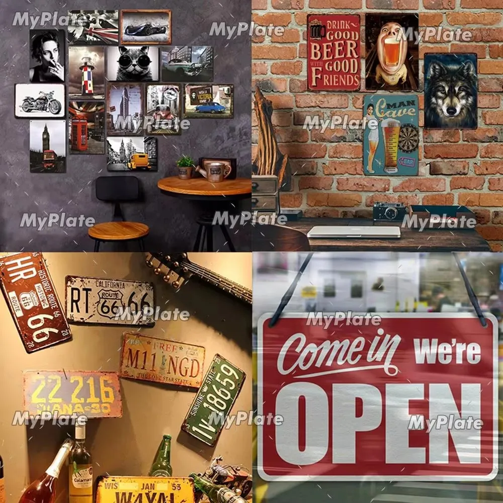 [MyPlate]  Tin Sign GINGERBREAD BAKERY 8x12Inch Metal Sign Retro Plaque Home Decor Metal Man Cave Bar Pub Club Wall Decoration view 5