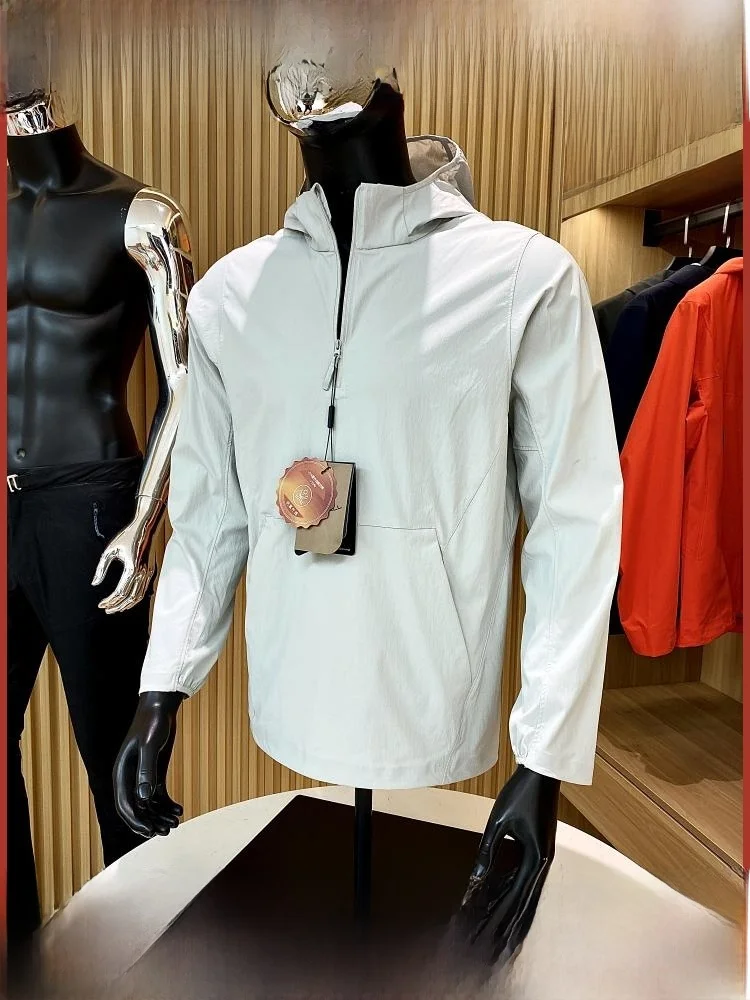 

Мужское водонепроницаемое ветрозащитное пальто Jaet на молнии Pred Glue Bird Flng Sle Stand Fit Long Sve с капюшоном