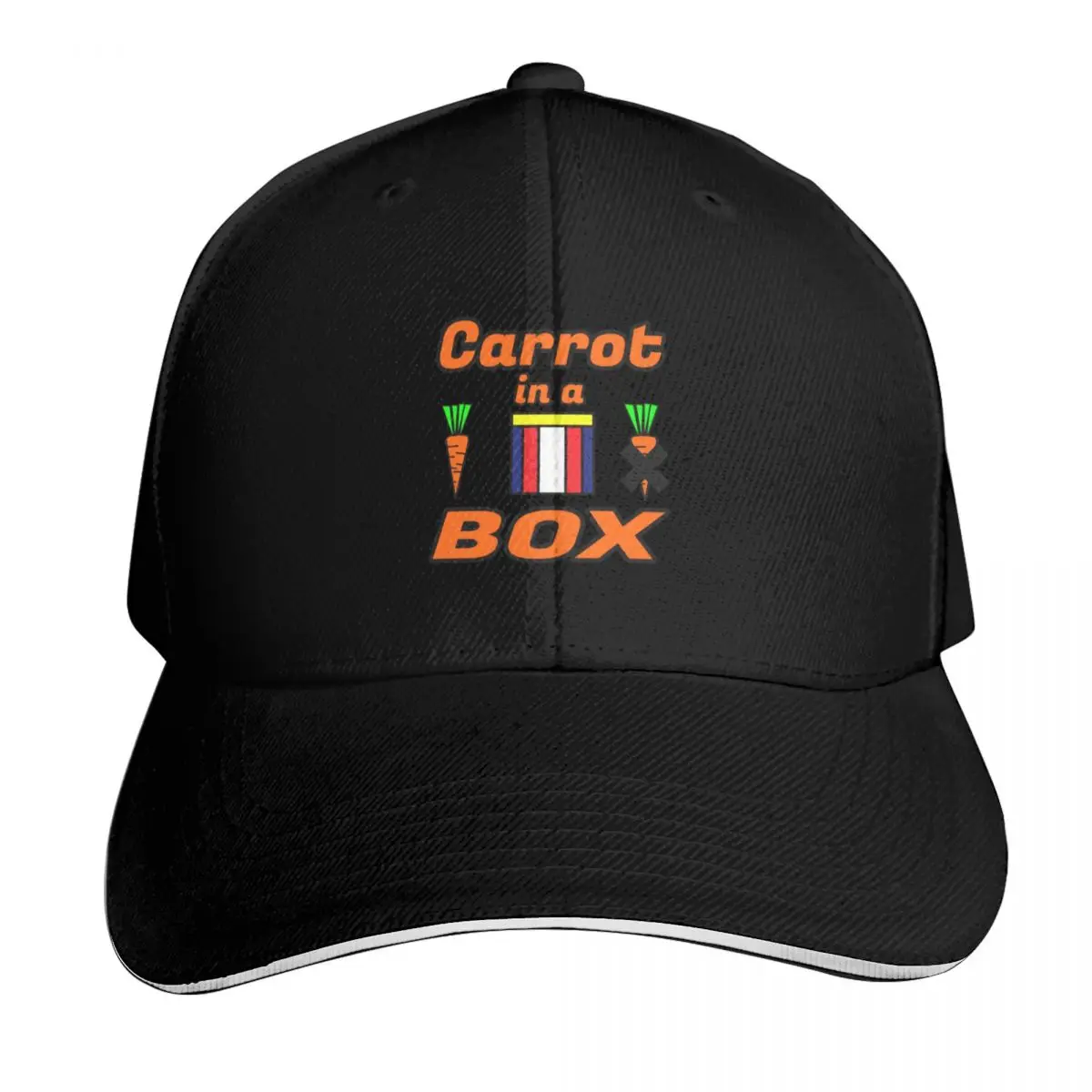 Carrot in a Box , The best party Game Ever from 8 out of 10 Cats . Baseball Cap Men Women Casual Summer Sport Sun Cap