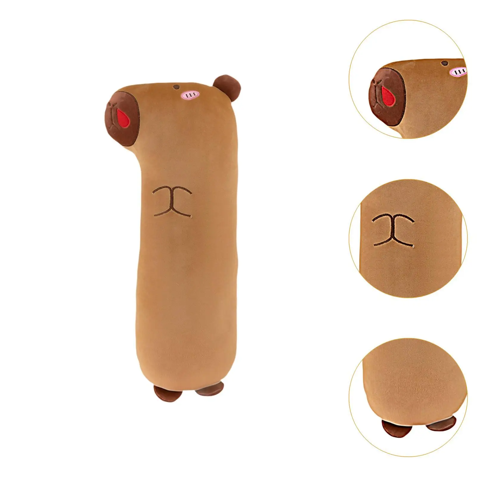 Long Capybara Plush Toy Creative Funny Soft Removable Convenient Long Cushion