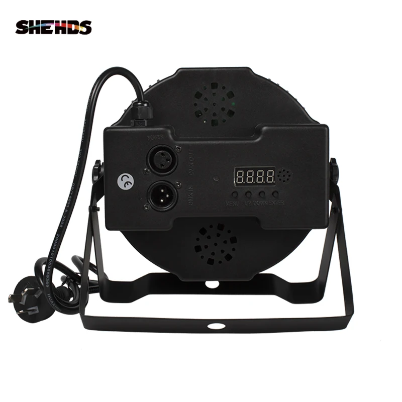 SHEHDS LED 7x12W RGBW Flat Par Light Fixed Plug Ultra-Quiet Fan Family Birthday Party Disco Family Club Stage Effect Light