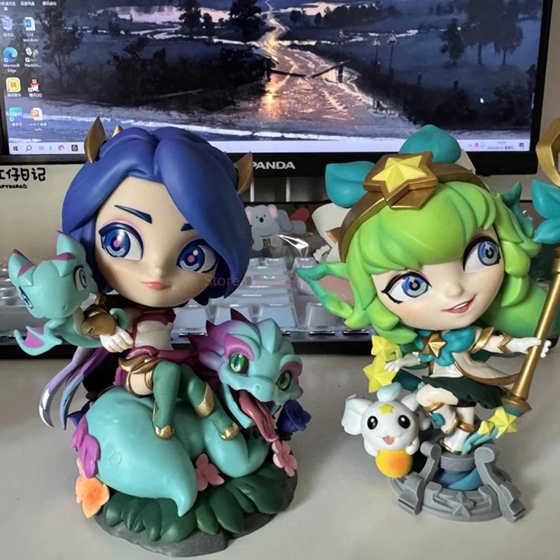 LOL League of Legends FAE DRAGON, Ashe13 ° Aniversário, Versão Q, Figuras de Ação Anime, Ornamentos Colecionáveis, Presente Modelo, Original