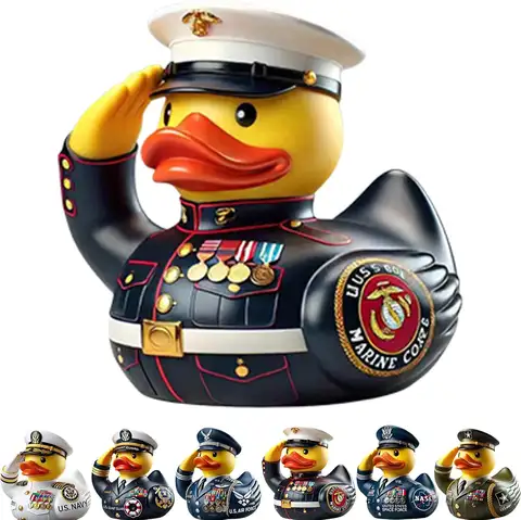 Military Rubber Ducks, Resin Small Rubber Ducks Jeep Ducking, Veterans Memorial Duck Unique Funny Figurines Party Decor Gifts