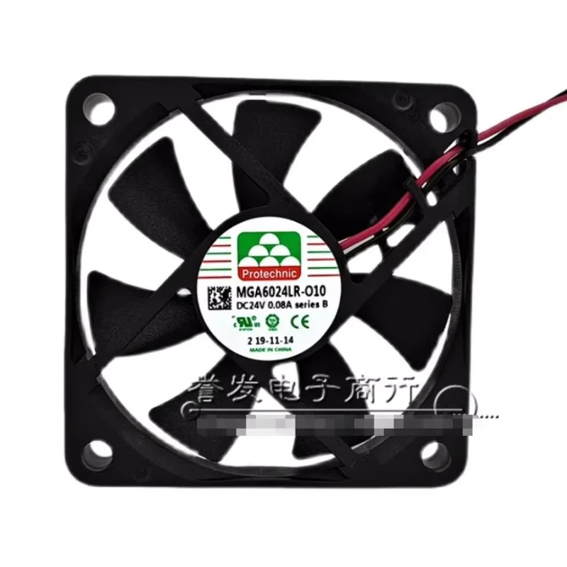 

MAGIC MGA6024LR-O10 DC 24V 0.08A 60x60x10mm 2-Wire Server Cooling Fan