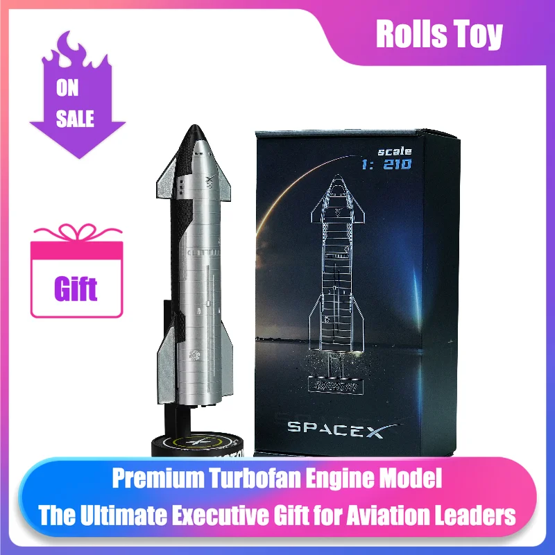 

Starship Finished Product Model Toys Spacecraft Aerospace Souvenir Rocket Space Exploration Super Cool Birthday Gift Ornament