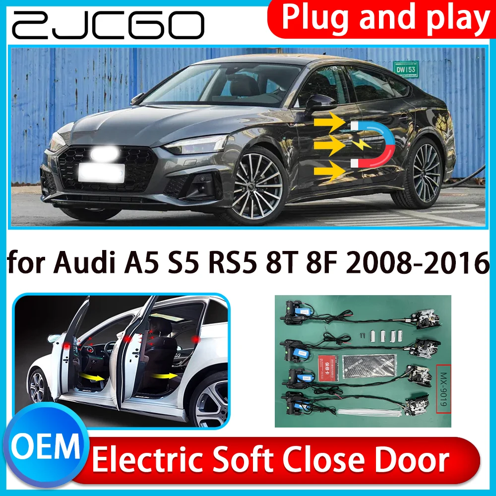 

ZJCGO for Audi A5 S5 RS5 8T 8F 2008-2016 Auto Pull Car Soft Close Kit Door Power Latch Electric Door Catch Soft Closing Assist