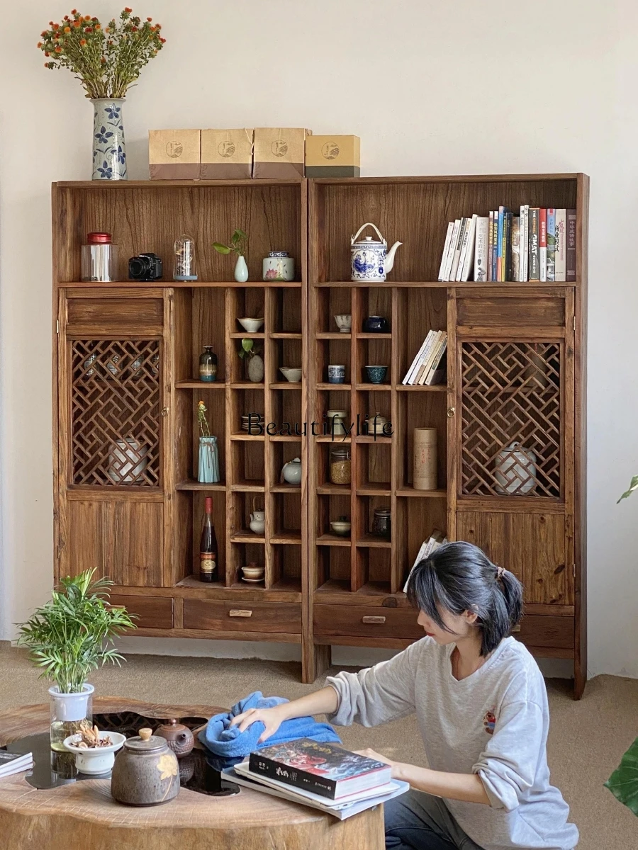 

Solid wood Bogu rack retro cabinet tea display rack decoration