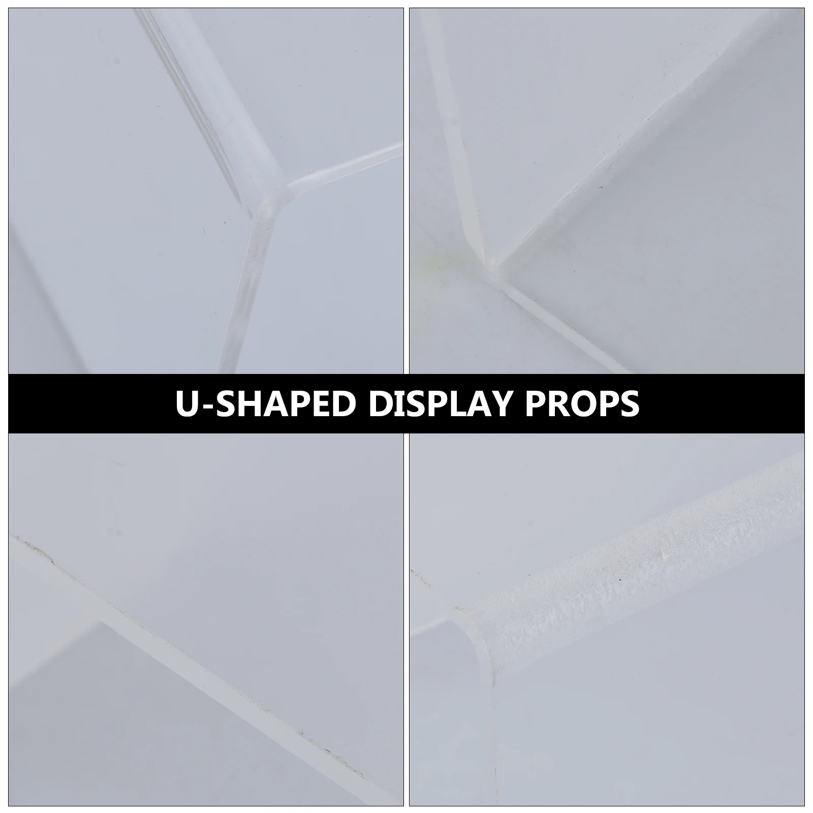 

3pcs Display Rack Shelf Acrylic Display Rack Storage Transparent Risers U Shape Jewelry Shoe Stand Home Office Decor