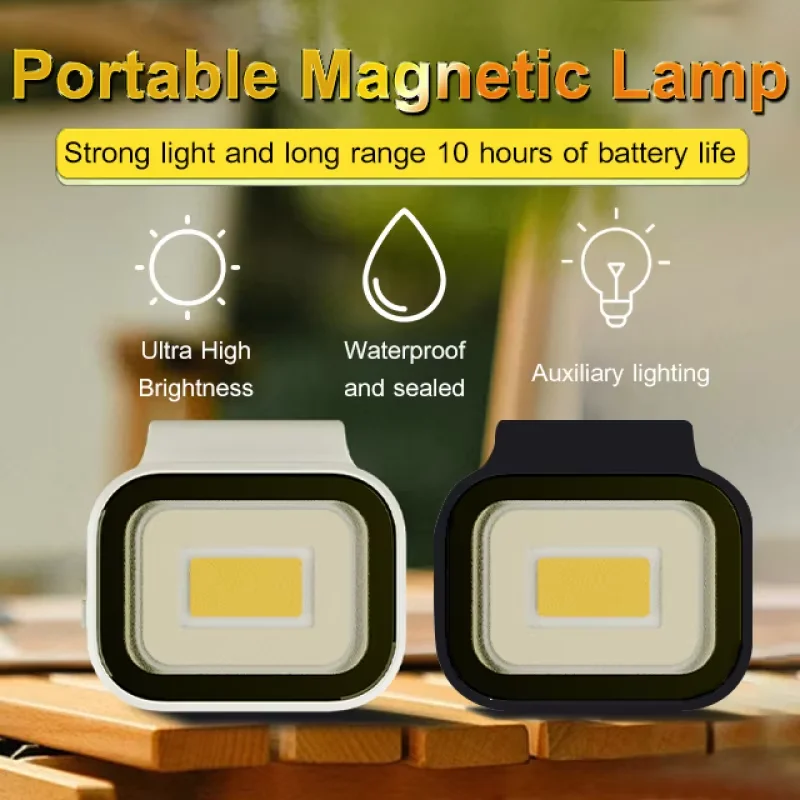 Tenda luce da campeggio con magnete torcia portatile lanterna da campeggio illuminazione di manutenzione del lavoro 10 ore di durata della batteria