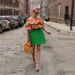 Green Short Satin Skirts Girls Short Skirts Office Lady Formal Wear Women Saias Custom Color And Size Short Skirt