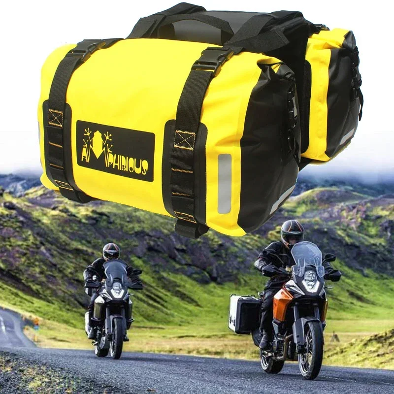 

Motorcycle waterproof bag 60L 2x universal fit motorcycling bags saddlebags side for BMW Kawasaki Yamaha Honda raincoat