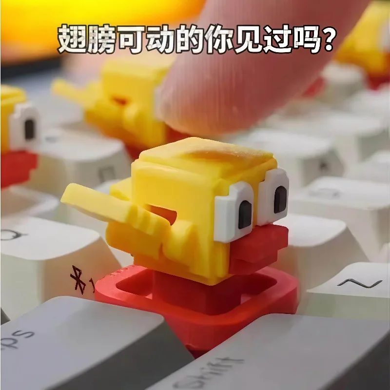 Pixel Bird Keycap Custom 3D Printing Creative DIY Keycaps for Mechanical Keyboard Wings Movable ESC Accessories for Low Axis