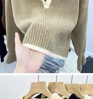 Sweater Knitted Sweater POLO Autumn Winter Korean Edition New Lazy Style Soft Glutinous Outer Loose Small Bottom Casual Top 6
