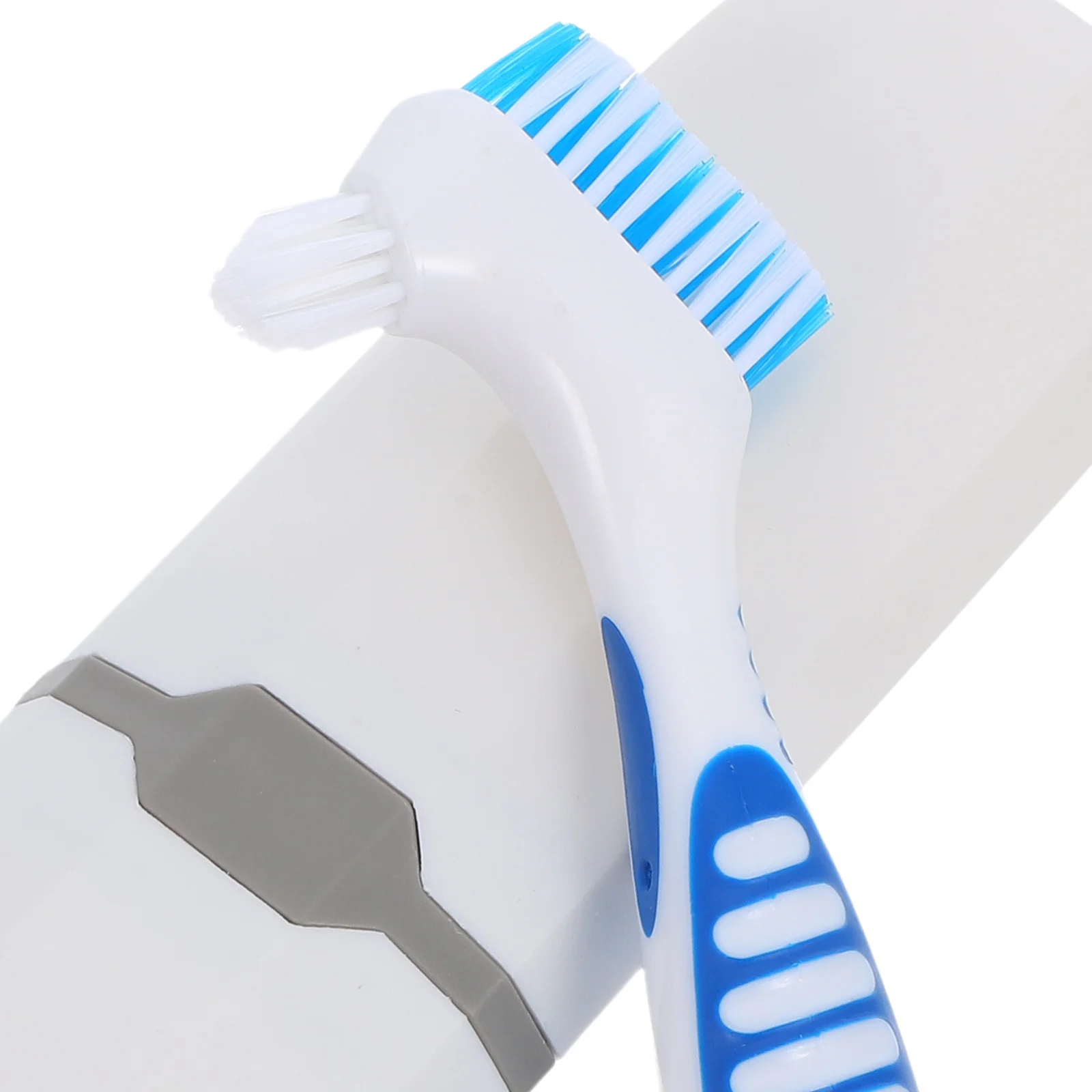 1 set Portable Denture Brush Set Storage Case, Double Sided Cleaning Bristles Oral Care, Travel Toothbrush Holder Retainer