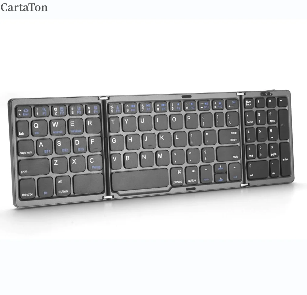 Most Selling Product B089 Wireless Foldable with Numeric Keypad BT Keyboard Folding Keyboard for Home Gaming Office